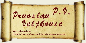 Prvoslav Veljković vizit kartica